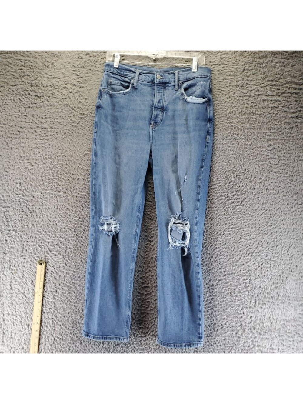 Old Navy Jeans Womens Size 8 Blue Extra High-Rise Sky-Hi Straight Denim